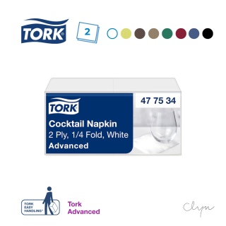 Cocktailservietten 12x12 cm 1/4 Falz