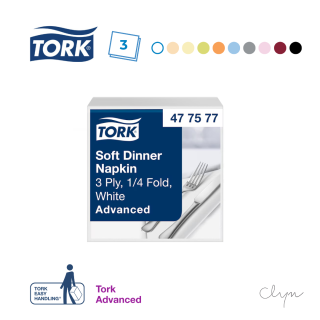 Dinnerservietten 39x39 cm Soft 1/4 Falz 3lg.