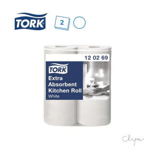 Tork Extra Saugfähige Küchenrolle Weiß | 24 Rollen | 120269
